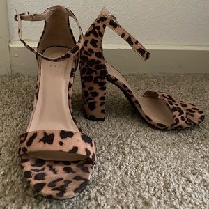 Target Cheetah print chunk heel size 6